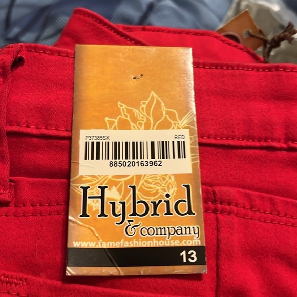 Hybrid & Company Women's Butt Lift Stretch Denim Jeans RED size 13 - Picture 6 of 9